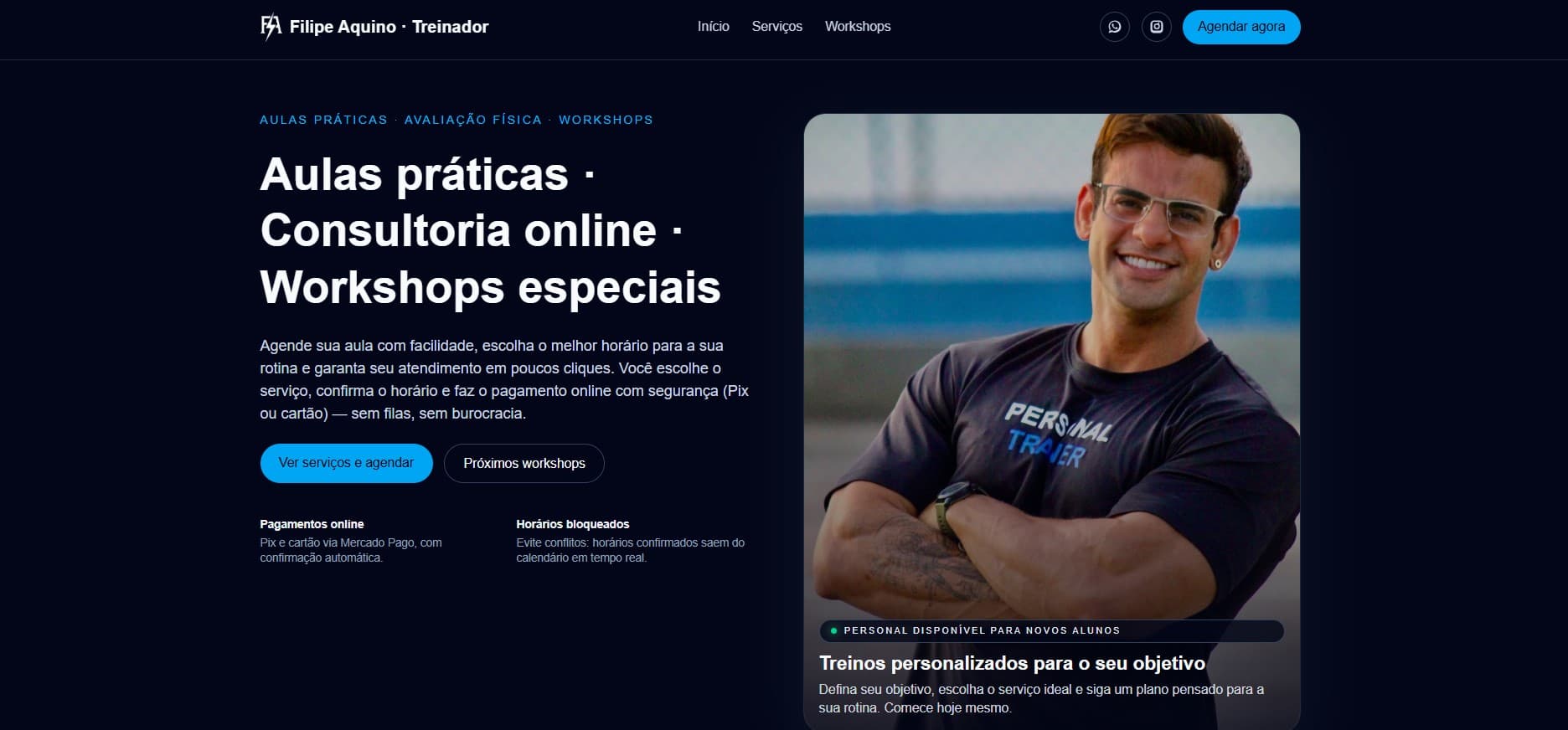 Plataforma de agendamentos (Filipe Aquino)